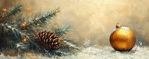 Weihnachtsstimmung | Goldene Weihnachtskugel