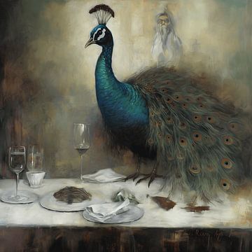 Peacock aan tafel van LidyStuit