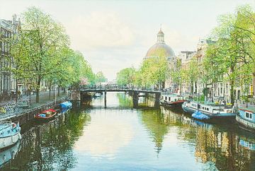 Schilderij: Amsterdam, Singel van Igor Shterenberg
