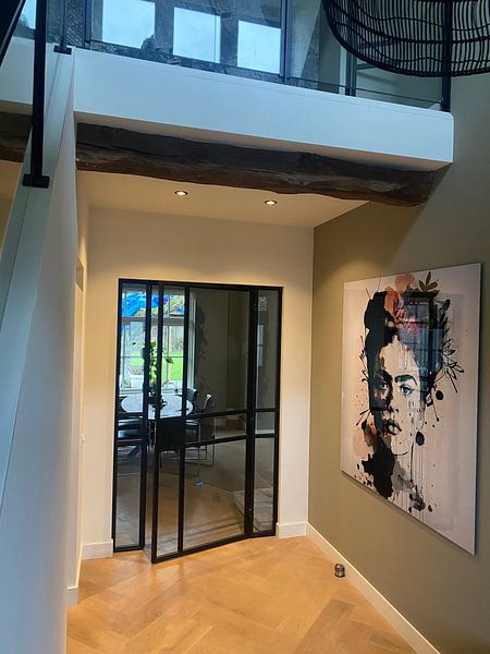 Customer photo: Black & white with flower colour splash by Bianca ter Riet