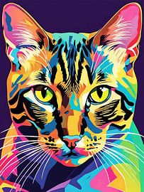 Bengaalse Kat Pop Art