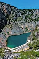 blue lake in Croatia.
