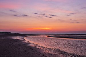 Sonnenaufgang im Wattenmeer auf der Insel Amrum