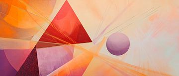 Geometrische Komposition in warmen Tönen von Poster Art Shop
