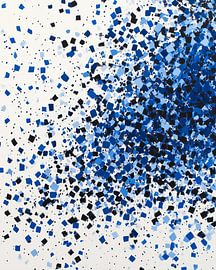 Illusion optique de style Pollock : rythme et profondeur sur toile sur Thea