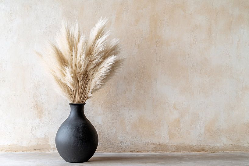 Vase with pampas grass decor by Imperial Art House
