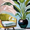 Stilleven stoel en plant van Lianne Louise