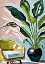 Stilleven stoel en plant van Lianne Louise thumbnail