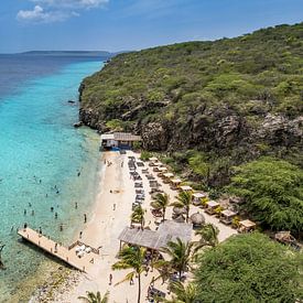 Kokomo Beach Curacao - drone opname van Keesnan Dogger Fotografie