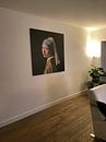 Klantfoto: Meisje met de parel vierkant - Johannes Vermeer