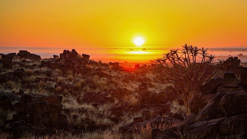 Sunset in Namibia by Roland Brack