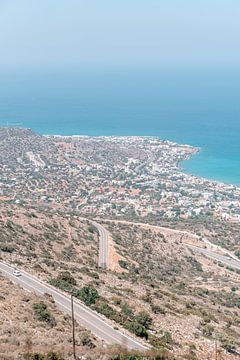 Coast of Crete from above - travel photography Greece by Kaylee Burger