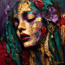 The Prism Portrait – Uit de Emerald Nocturnes-collectie van Johannas Art Creations