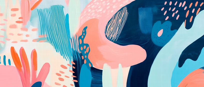 Farbige Formen und Linien – Abstrakt von Poster Art Shop