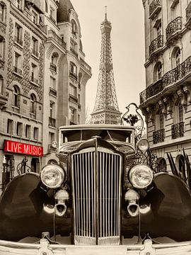 De vintage Packard uit 1936 in Parijs van Martin Bergsma