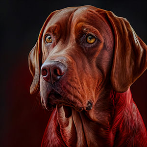 Porträt eines Jagdhundes,  Illustration