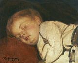 Robert aan het slapen, FRANZ VON DEFREGGER, 1877-1878 van Atelier Liesjes thumbnail