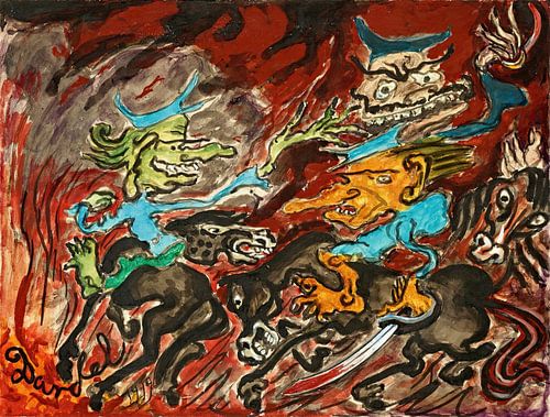 Nils Dardel - Les hussards de la mort (1919)