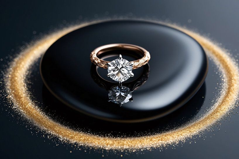 Bague en or avec diamant par Art & Soul Creations