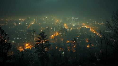 Looking down on the city