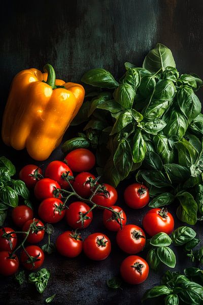 Vegetable arrangement by Poster Art Shop