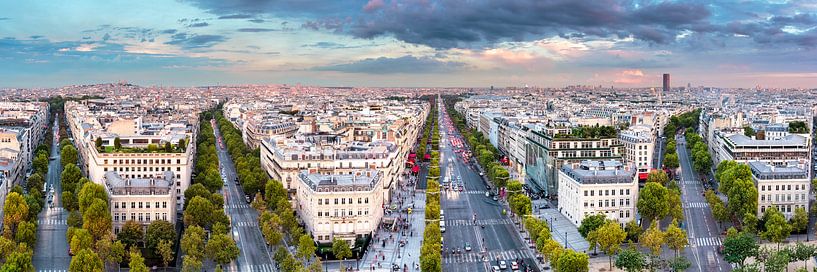 View from the Arc de Triomphe over Paris by Sascha Kilmer