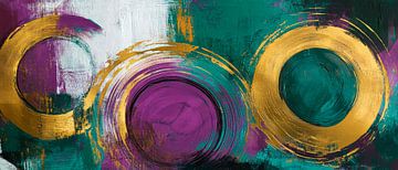 Colourful circles - Abstract composition by Poster Art Shop