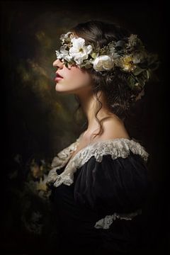 Couronne de fleurs sur Studio des Fleurs