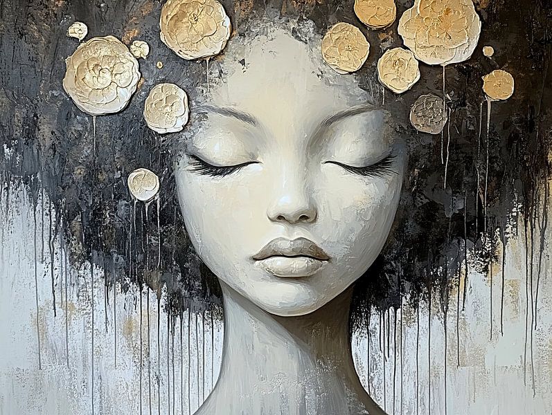 Golden Portrait by Wonderful Art