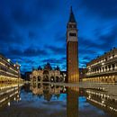 Venice St. Mark's Square Blue Hour by Bernd Sowa thumbnail