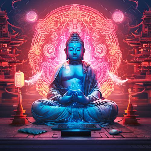 blauwe buddha