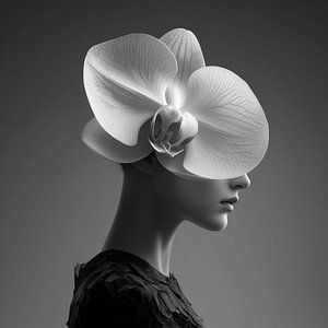 Orchid Vision – Elegante zwart-wit compositie