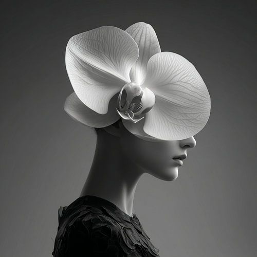 Orchid Vision – Elegante Schwarz-Weiß-Komposition von SPEQ ART