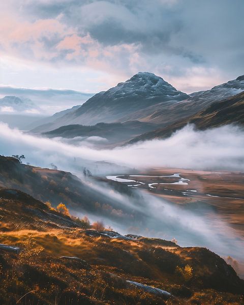 Zauberhafter Herbstnebel von fernlichtsicht