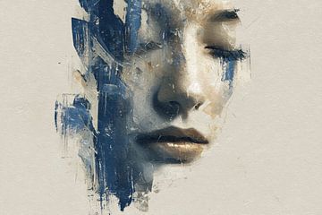 Abstraktes Porträt-Kunstwerk - Moderne Wanddekoration von SPEQ ART