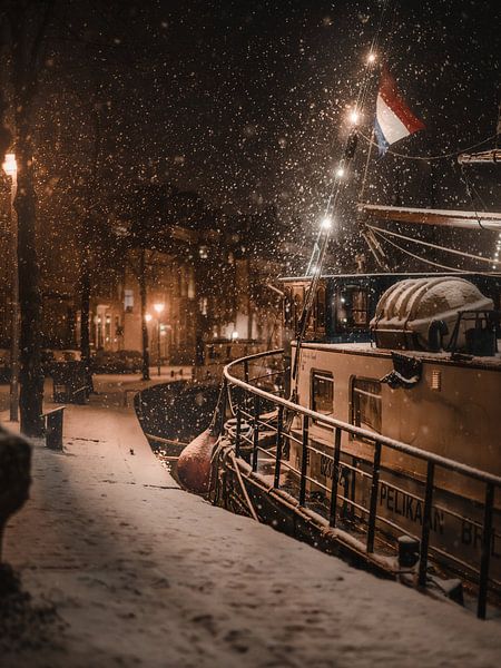 Winterabend auf dem Hoge der A von Daniël de Jong