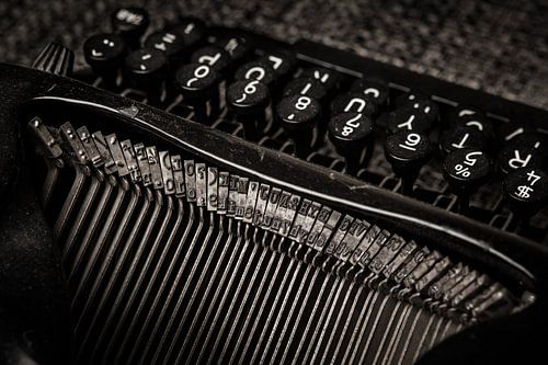 Old black typewriter