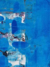 Blue abstraction - minimalist painting by Dina Dankers