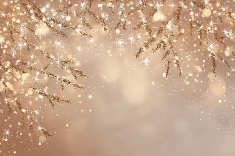 Pine branches in Glitter Light Festive Ambience by Eva Lee