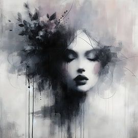 Mauve Porträt Frau von FoXo Art