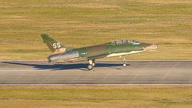 Take-off North American F-100F Super Sabre. by Jaap van den Berg