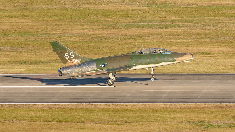 Take-off North American F-100F Super Sabre. by Jaap van den Berg