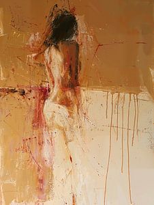 Portrait figuratif moderne et abstrait