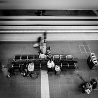 Train is rushing by, Central Station, Berlin, Germany