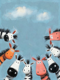 Curious Animals II - Le cercle des zèbres sur Whale & Sons