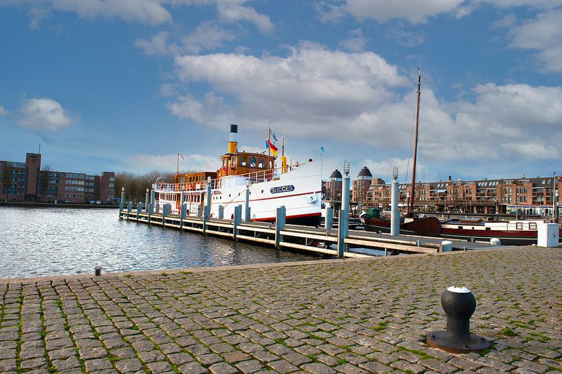 Almere Haven with party boat Success. by Brian Morgan
