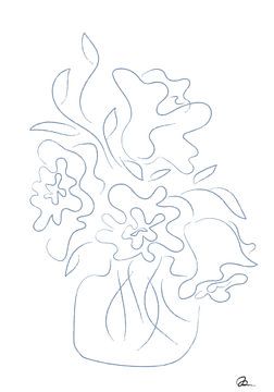 Blumenstrauß Skizze, 1x Studio II