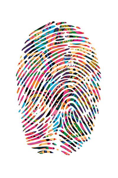 Leaf colorful Fingerprints of Your Life by Harry Hadders Design