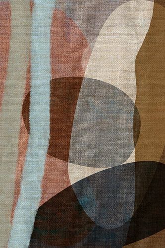 Kleuren uit de jaren 70 met grafische lijnen