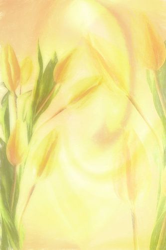 Flowers pastel yellow Collage